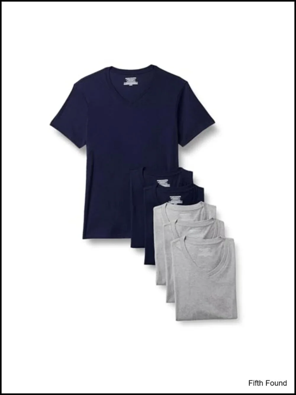 Men's Slim Fit V-Neck Undershirts Cotton Blend Pack of 6